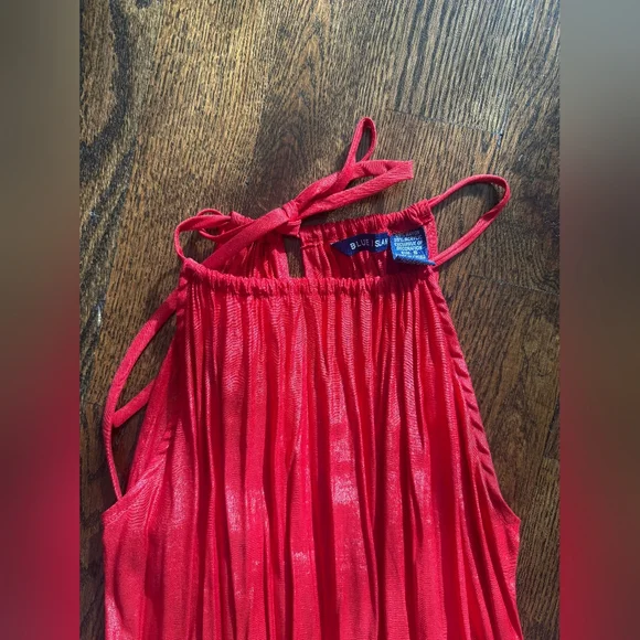 Blue Island Dress/Beach Cover Up with Pockets (partially see through) - Picture 2 of 5